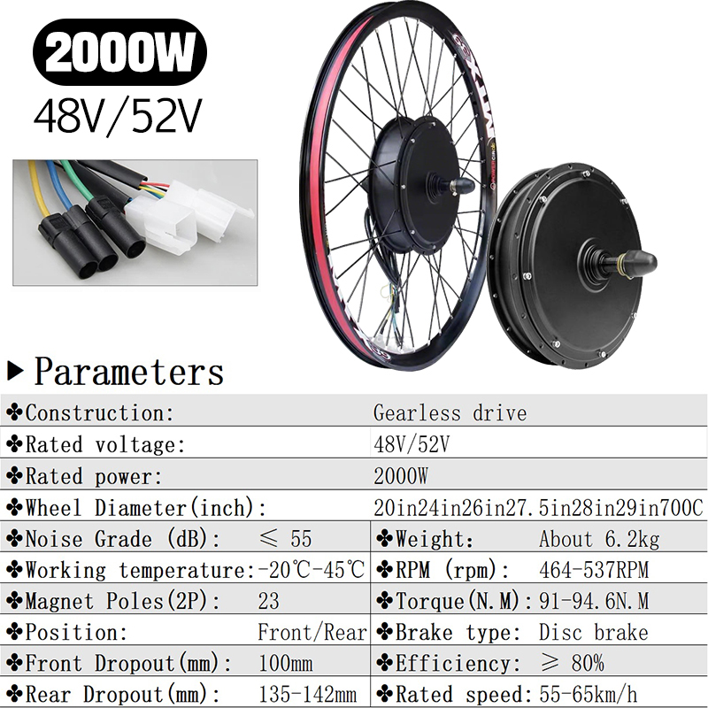 Zestaw do konwersji roweru ele – 5000W Hub Motor Kit 72V recenzja i cena