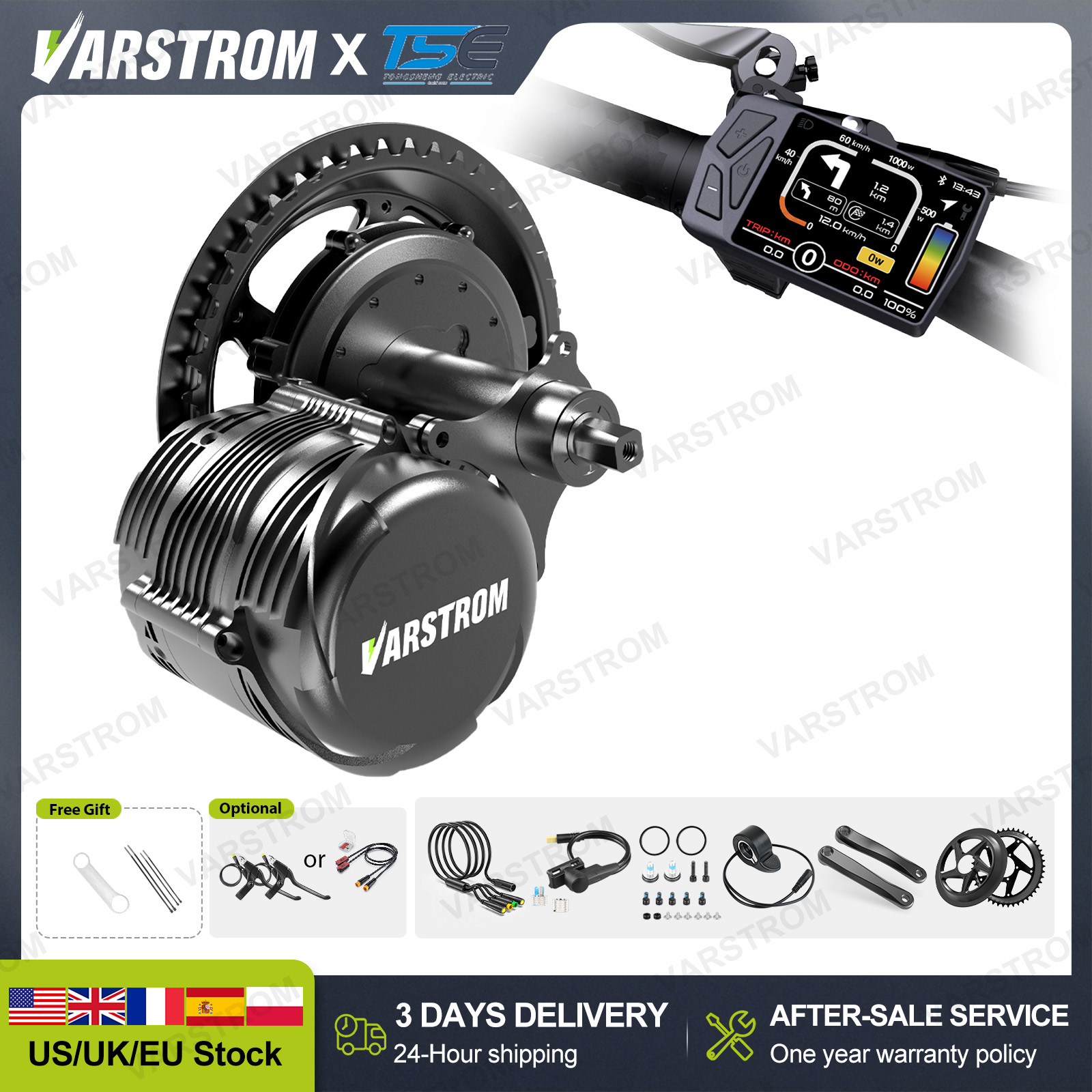 [USA Stock] Zestawy do konwers – Torque Sensor Mid Drive Motor Kit recenzja i cena